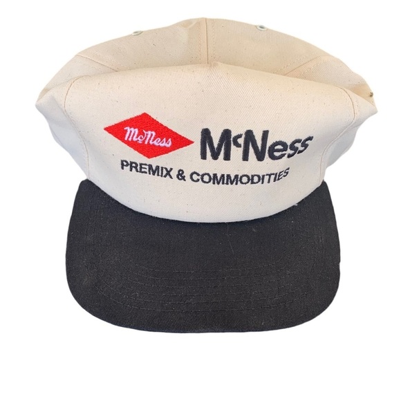 Vintage K Products SnapBack Hat Made in USA Embroidered McNess Premix Cap - Picture 1 of 5